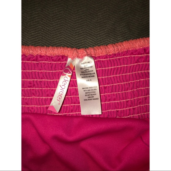 Strapless High-Low Coral Dress - Picture 3 of 3